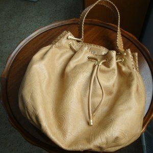 Lauren Ralph Lauren Tooled Leather Bucket Bag